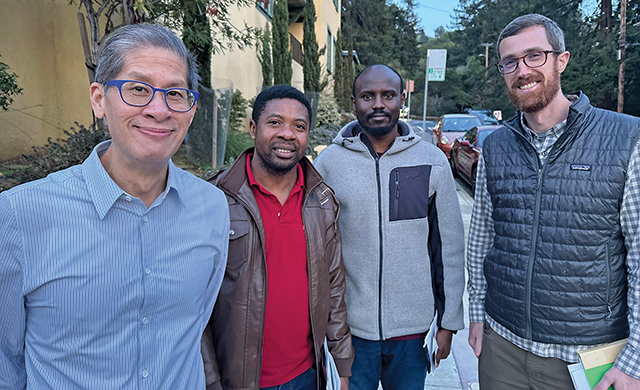 Vision 2026 Feister 6 Religious communities embrace diverse members Father Ricky Manalo, C.S.P. (far left) is pictured here with an international group of Jesuits.