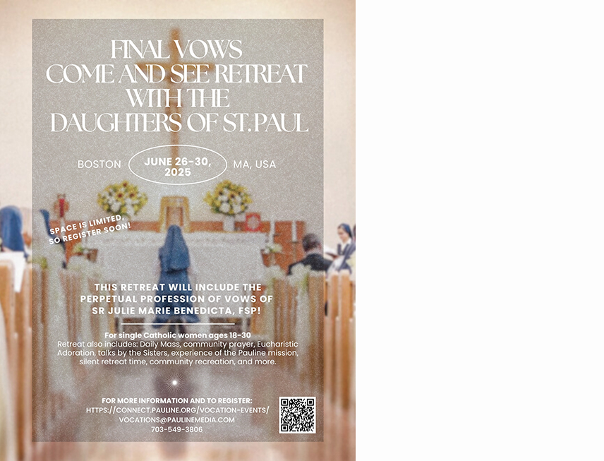 Final Vows Come and See Retreat