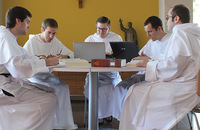  Pictured here are men who live in a Dominican studium, or house of studies, in St. Louis